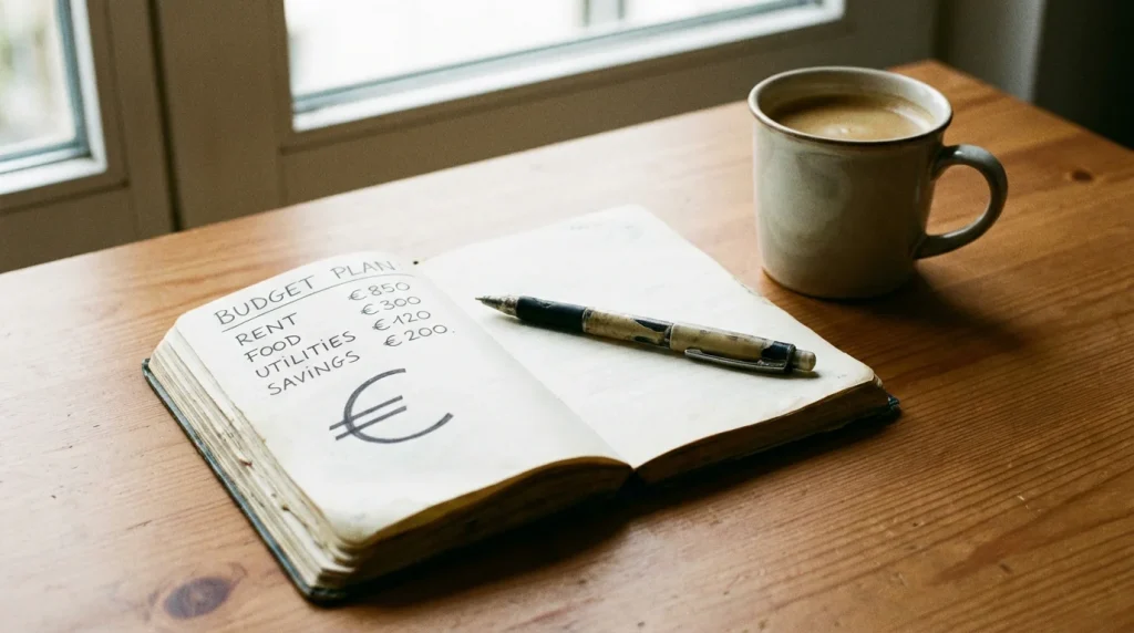 Carnet de notes avec un plan de gestion de bankroll et un stylo